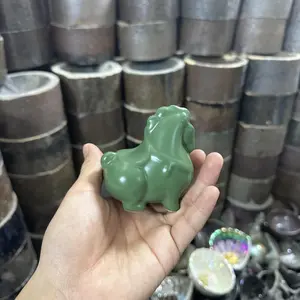 Adorable Chubby Green Ceramic Horse Figurine - A Cute Treasure for Collectors-365