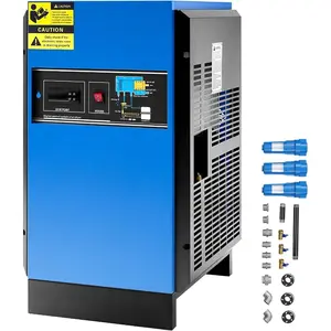 VEVOR Compressed Air Dryer, 125CFM Refrigerated Air Dryer, 110-120V Industrial Refrigerated Air-Drying System for 20HP, 25HP 30HP Compressors - with Color Screen Control Panel and Automatic DrainageVEVOR Super Brand Day