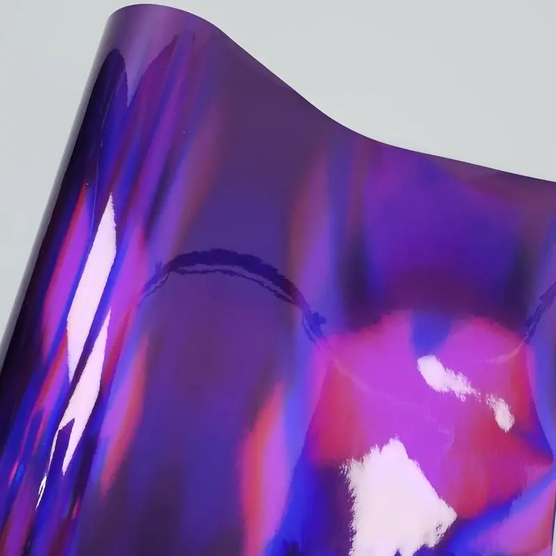 High Glossy Holographic Purple Vinyl Wrap Chrome Vinyl Auto Stickers for Car Sticker on the Hood Wrapping Foil Car Film Cover
