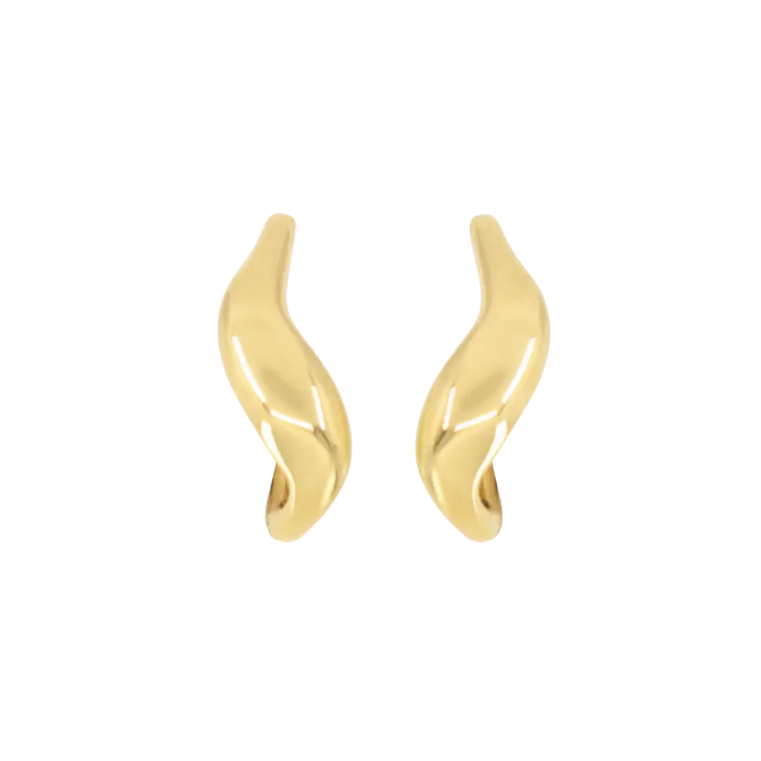 Wave Hoop Earrings