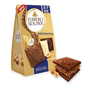 Ferrero Rocher Premium Assorted chocolate squares, Chocolate Gifts, 10 Pieces, 3.7 oz