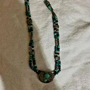 Real Handmade Native American Beaded Necklace with Traditional Colors and Craftsmanship