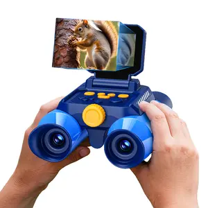 MINENER Magic Adventures Binoculars with 2.4'' IPS Screen,10X Zoom+7 IR Night vision,Multiple Adventure Game,Compact Toy Binocular for Bird Watching,Travel, Camping,Gift for Ages 3+ Boys Girls #Summervibes
