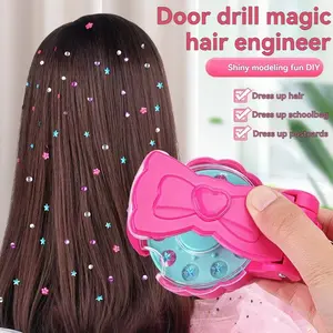 Magic Nail Drill Machine Set, DIY Hair Decoration Tool, Best for Bags, Postcards, Shoes, Clothes, Perfect for Any Holiday