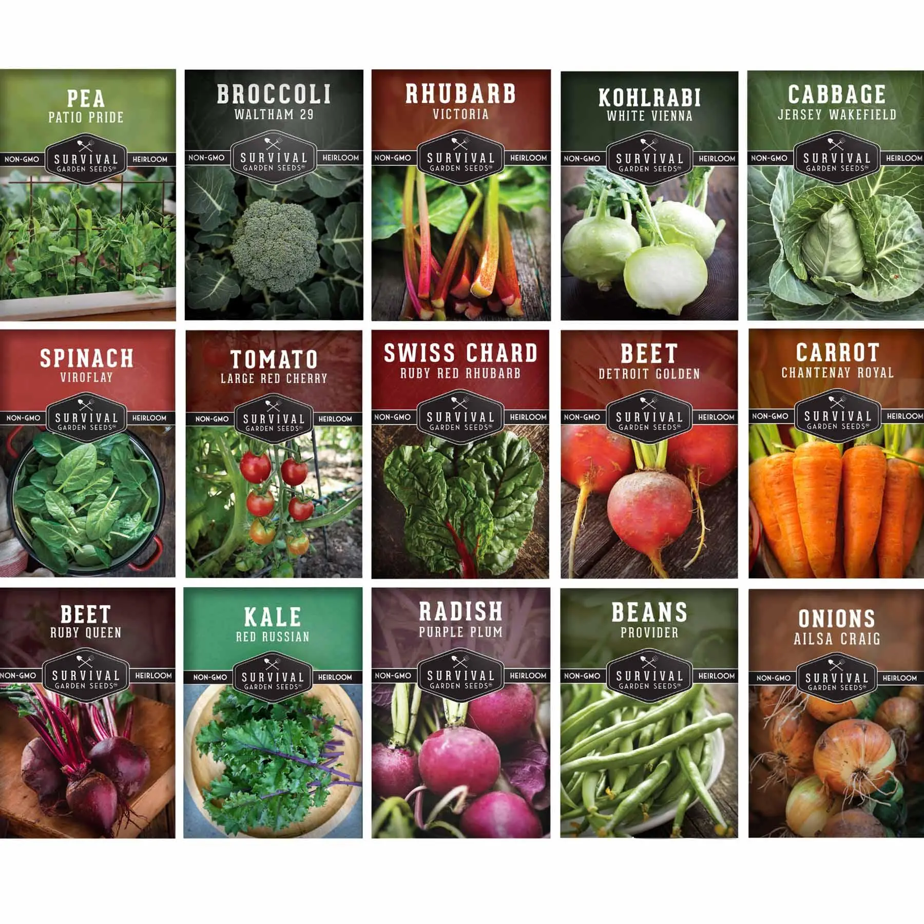 Northern Vegetable Garden Seed Collection – 15 Heirloom Varieties for Cold Climates & Short Growing Seasons