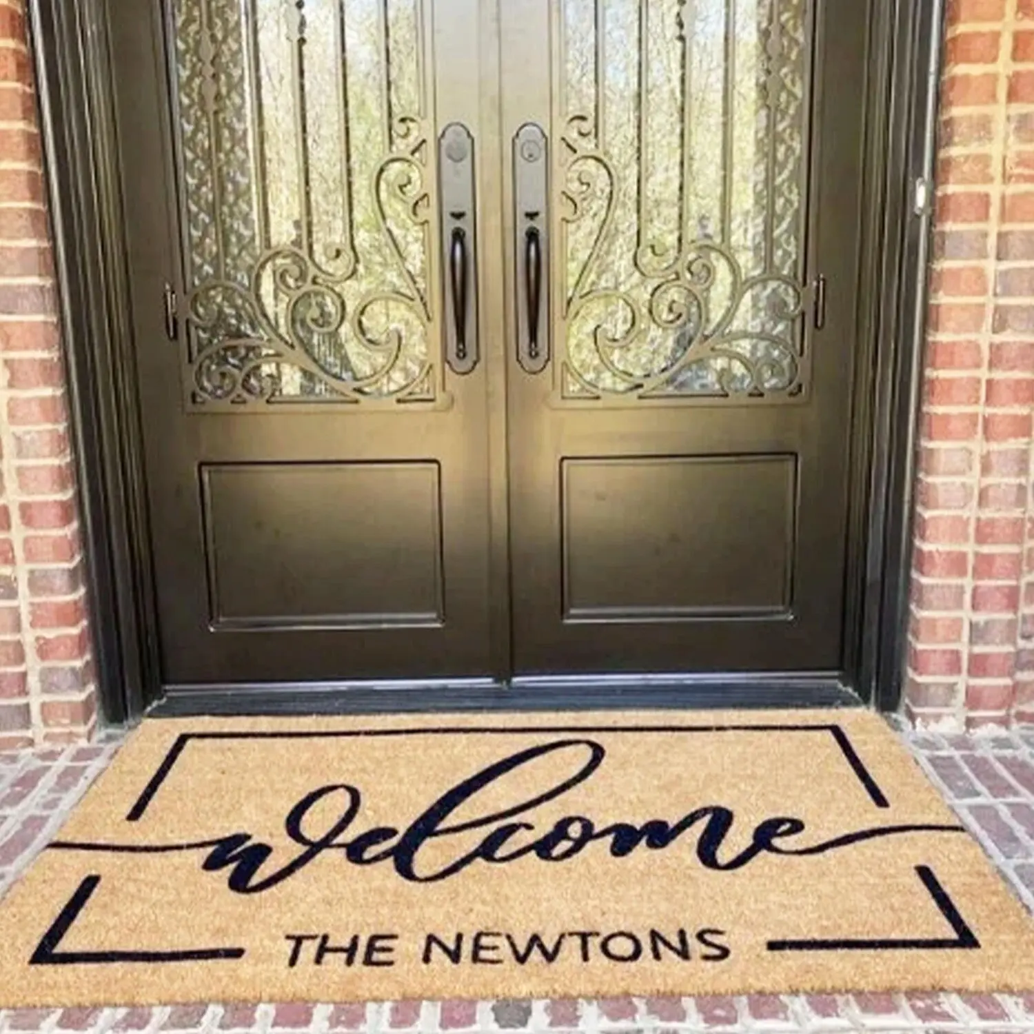 Personalized Gift, Welcome Bitches Doormat Funny, Personalized Welcome Doormat, Go Away Human Cat Door Mat