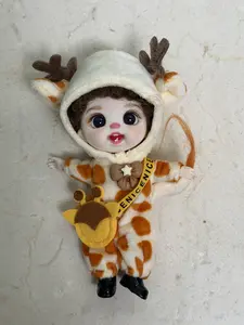 #8 - OB11 BJD Dress-up Doll Keychain with Movable Joints, Mini Fashion Doll Backpack Charm, Collectible Gift for Ages 14+