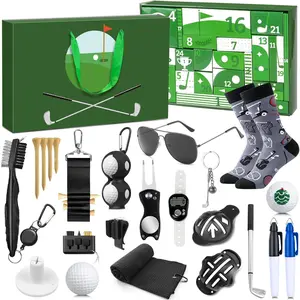 Golf Advent Calendar 2025 for Men Teen Boys, 24 Days of Golf Accessories & Essentials, Christmas Countdown Gifts for Golf Lovers Players Beginners Clubs Markers Score Counter Brush