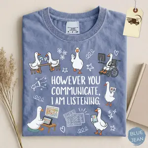 Sped Teacher Goose T-Shirt, Inclusion AAC Communications Shirt, SLP Therapist Tee, Special Education, Educator Tshirt, BCBA Shirt