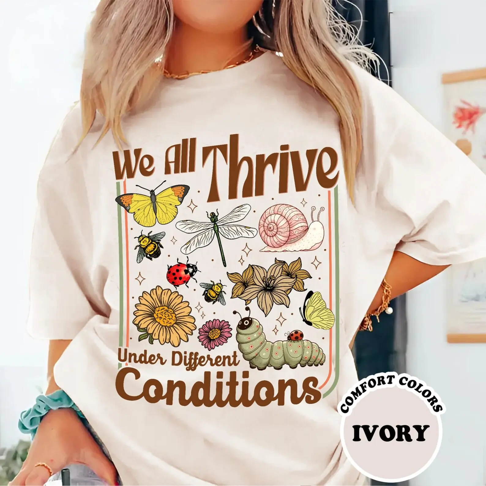 We All Thrive Under Different Conditions Shirt, Neurodiversity Shirt, Mental Health Awareness Shirt, Special Education Shirt