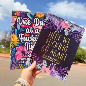 2026 Calendar for Exhausted Women, Floral Humor Calendar with Witty Sayings, Unique Office and Bedroom Decor, Wall Calendar Planner