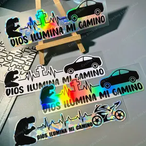 1PC God's Light Guide Cool Laser Effect Motorcycle Sticker Decals - Motorcycle body side panel decoration, perfect for covering scratches, ideal gift for cycling enthusiasts