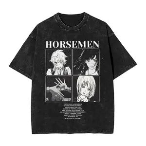 valentine shirts Yoru Chainsaw Man Anime Washed T Shirt Streetwear Hip Hop T-Shirts Asa 9Mitaka Tee Shirt Men Women 100% Cotton Oversize Printed