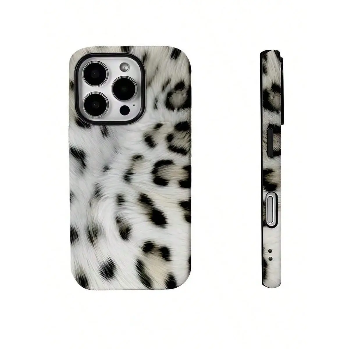 Contrasting color snow leopard print two-in-one matte texture phone case, suitable as a birthday gift, compatible with iPhone 17/16/15/14/13/12/11/X/XS/XSMAX/XR/7P/8P series. This is the perfect holiday gift for friends, family, or yourself., Cover, Acces