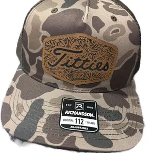 Richardson 112 | bark camo | engraved leather patch