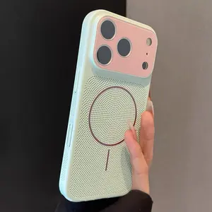 Heat-Dissipating Magnetic Mesh Phone Case – Compatible with iPhone 17, 16, 15, 14, and 13 Pro Max Series