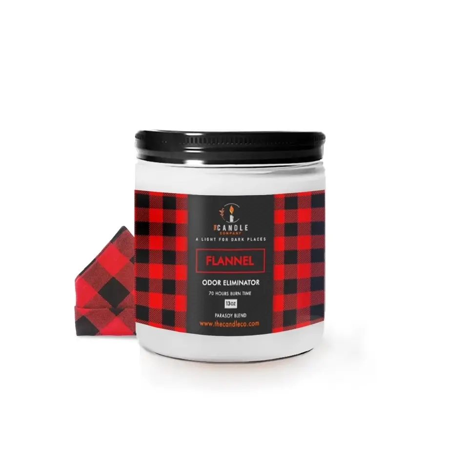 13oz Soy Based Fragranced Flannel Candle - Gifts