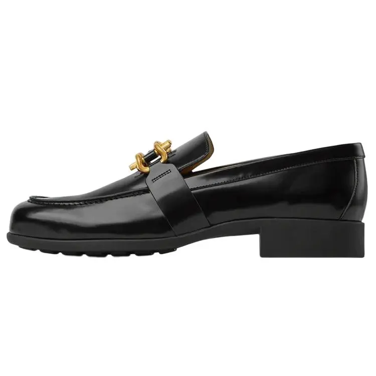 Bottega Veneta Monsieur Leather Penny Loafers, Men's Slip-On Flat Walking Shoes Footwear