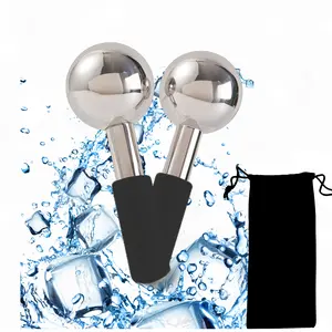 Face Ice Roller Massager, Stainless Steel Cold Heat Stick for Facial Massage, Skincare Beauty Spa Tool to Reduce Swelling