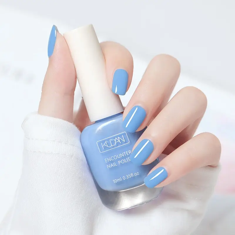 Light blue Nail Polish 1PCS(0.35fl.oz) - Water-based Nail Polish, Nail Care. No LED Lamp Needed, Quick-drying, Long-lasting, Peelable Nail Polish, Suitable for At-home DIY Nail Art Manicure. An Ideal Gift for Spring And events, Nail Products