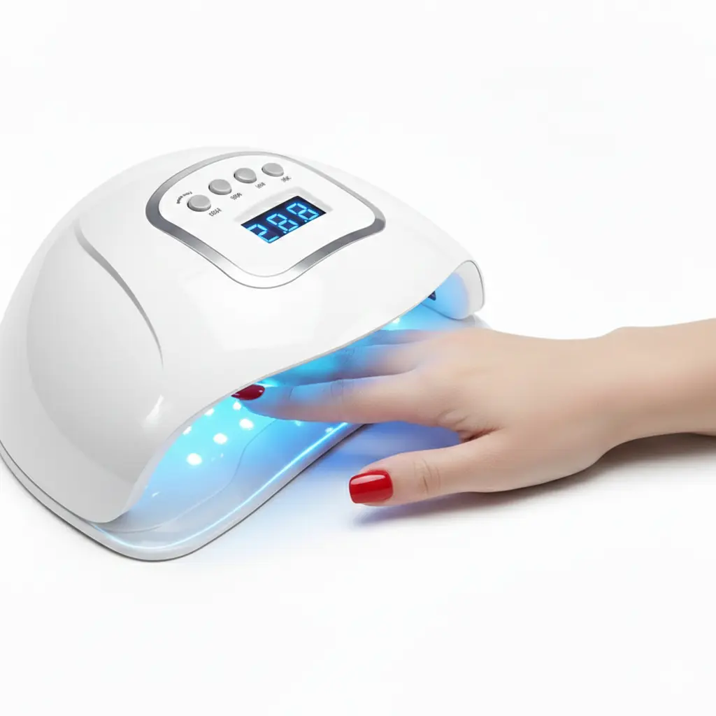 256W Nail Lamp, UV LED Nail Lamp for Gel Polish, Professional Nail Dryer with 4Timers UV Nail Lamp，Nail Light, 57Pcs Lamp Beads and Automatic Sensor Nail Care Tool Handle AutoSensor 4 Timers Painless Salon Tool, Mother's Day Gift