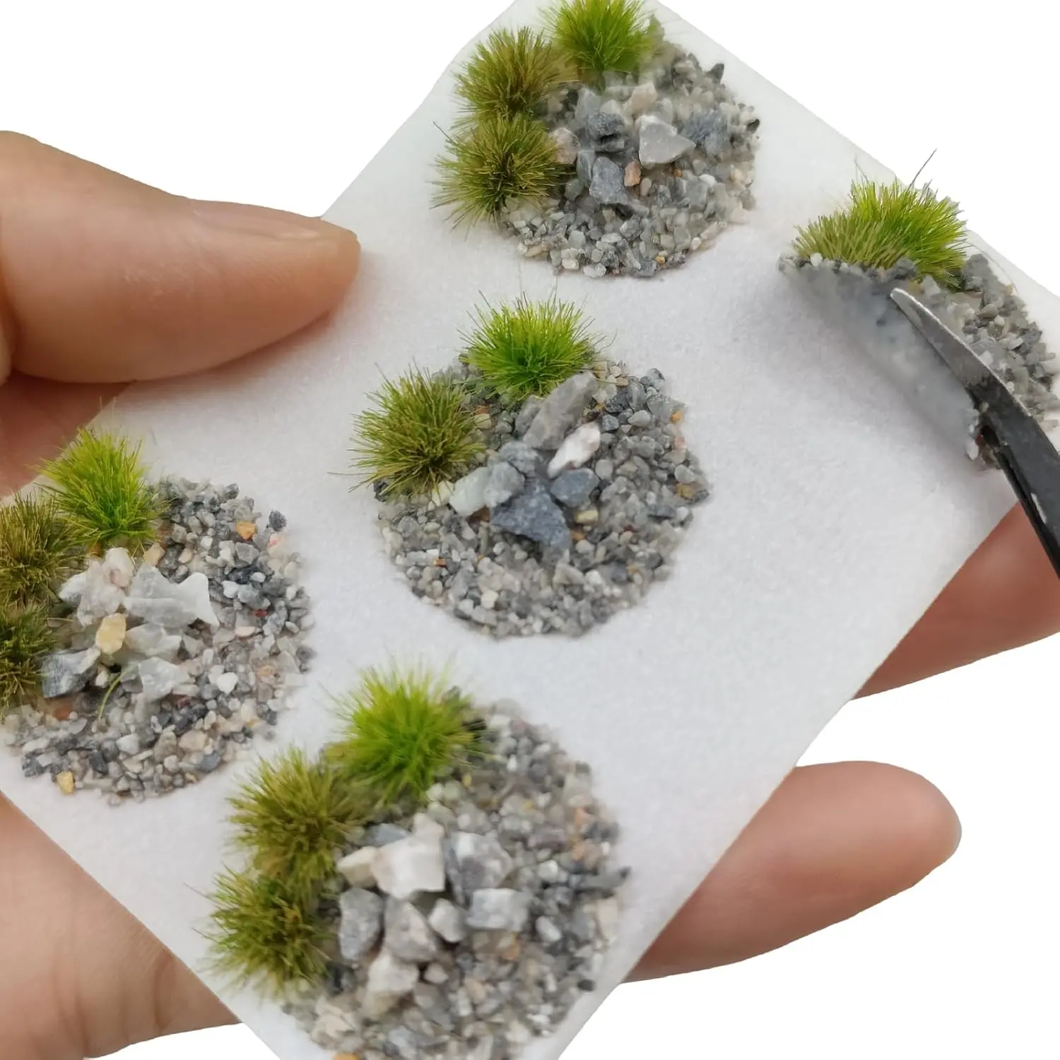GDEPLOK 5Pcs Round Warhammer Model Base Scene Set - 0.9in Terrain Toppers for Warhammer, D&D Tabletop Wargames, Home Decor Miniatures (With Storage Box)