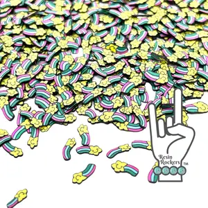 Happy Shooting Stars Polymer Clay Pieces