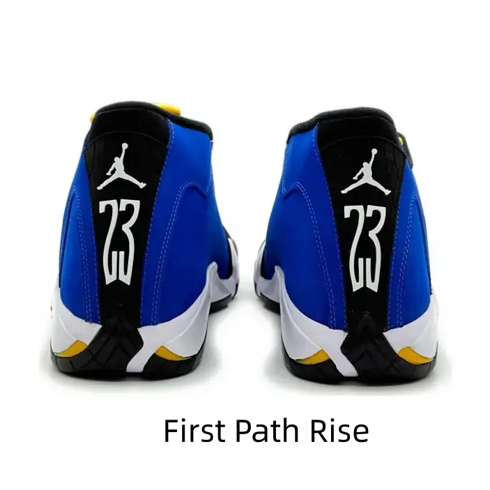 Retro Blue Chunky Sneakers Men - Vintage Style High Top Shoes Non-Slip Rubber Sole Viral TikTok Must Have 2026
