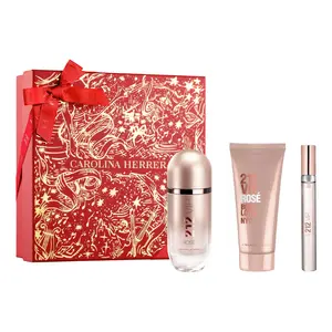 Carolina Herrera 212 VIP Rose for Women 3-Piece Set (2.7 Ounce Eau de Parfum Spray + 3.4 Ounce Body Lotion + 0.33 Ounce Eau de Parfum Spray Mini)