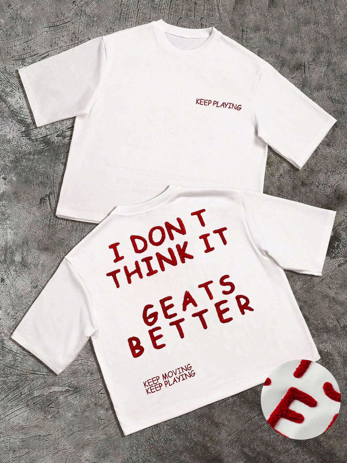 Unisex two-piece set, cropped Y2K street style. Short-sleeve loose oversized top featuring a curved back and towel embroidery with lettering. Perfect for summer fashion styling and trendy parties; an ideal gift for a boyfriend or husband.