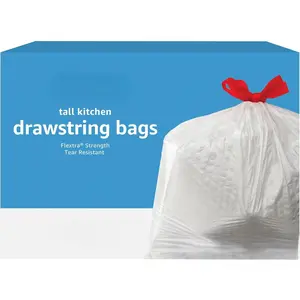 Tall Kitchen Drawstring Trash Bags, 13 Gallon, 120 Count