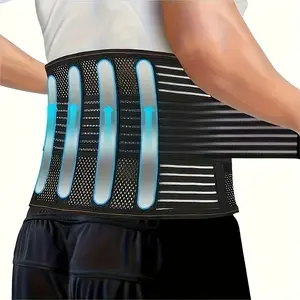 Adjustable waist support belt, breathable mesh back protector