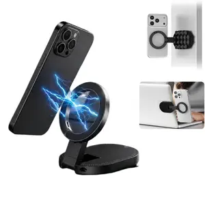 MagLock Suction Cup Phone Mount Desktop Stand for iPhone 17 16 15 14 with Suction Bottom for Wall Glass