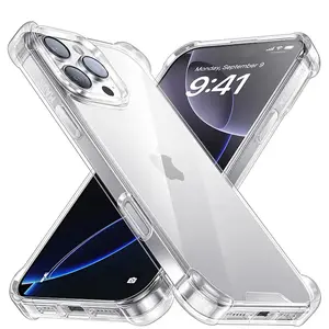 Clear Phone Case for iPhone16/15/14/13/Pro Max, Shockproof, Scratch Resistant Hard Back Phone Cover