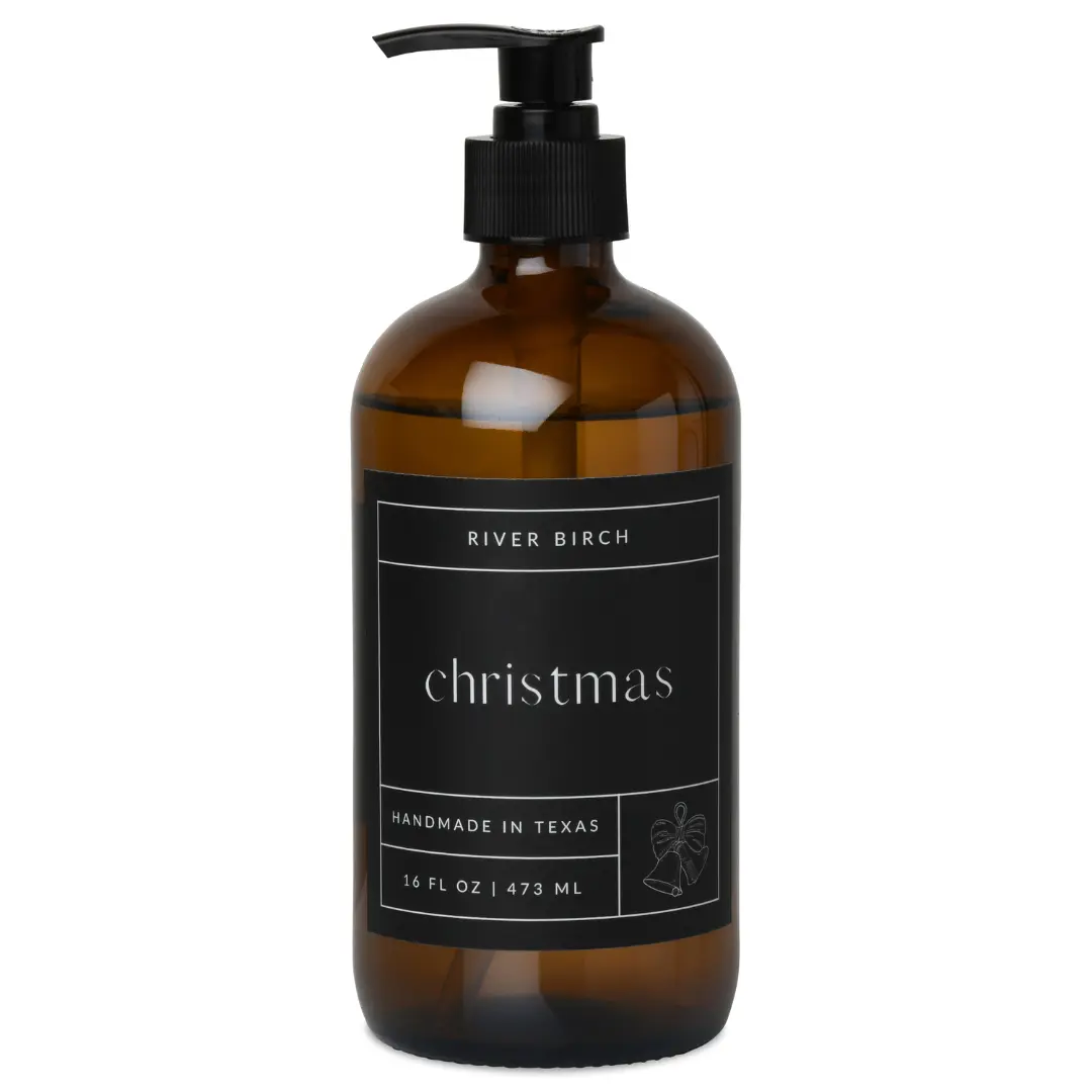 Christmas - 16 oz Amber Soap - Handmade - Hand Wash