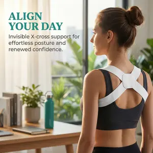 clavicular pulls strap |   Adjustable Posture Corrector for Kids & Adults |    Invisible Breathable Back Straightener, Hunchback Prevention & Open Shoulders