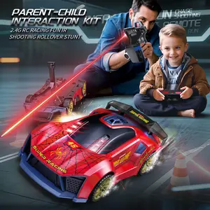 Electric Toy Remote Control Car Set, Supports 2.4g Remote & Infrared Gun, Blood Bar Display, Sound Light Effects, Multi-Color Coating, Ages 6+