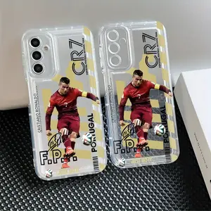 Fashionable Football Player R-Ronaldo'S Phone Case Is Compatible with for samsung for galaxy A55, A35, A05, A14, A24, A34, A54, A15, A05S, A23, A33, A53, A73, A13 4G And 5G, Featuring a Shock-Absorbing Soft TPU Back Cover.