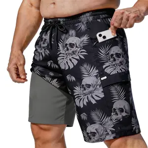 Big and Tall Men's 2-in-1 Swim Trunks,Compression Liner 10",Quick Dry,Zipper Pockets,TikTok Trend,quick dry swim truk eeshorts,clothing shorts,streetwear,stylebeach swimminng,Shorts for Summer,Outdoorfun Swimming Activewear Menswear SummerVibes