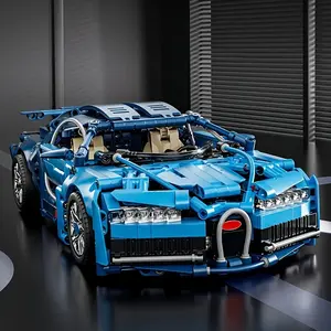 1:14 Blue Racing Car Model Assembly Set, Abs Toy with Spoiler, Unisex Collectible Decoration, Perfect Christmas and Birthday Gift