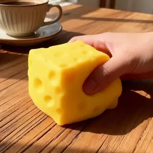 Soft Cheese Block Squishy Toy, Slow Rising Slow Rebound Stress Relief Fidget Toy, Cute Creative Decompression Squeeze Toy for Kids, Ideal Children’s Day Gift