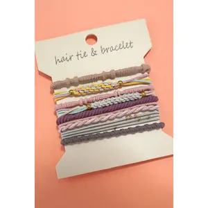 Boho Dual Function Knot Bracelet Hair Ties - Pastel