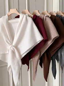 Women's Elegant Fashion Shawl, Soft Warm Shawl, Knitted Coat Scarf, Faux Wool Short Outerwear, Stylish and Warm, Perfect for Fall and Winter