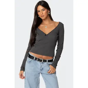 Adrienne Lace Trim Top