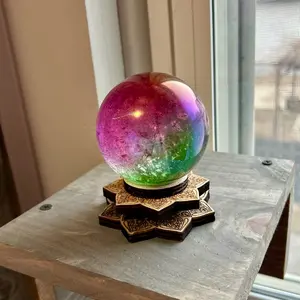 Aura Clear Quartz Large Sphere Quartz Crystal Aura Quartz Crystal Ball Watermelon Crystal Balls Large Crystals crystal candy crystal ball we
