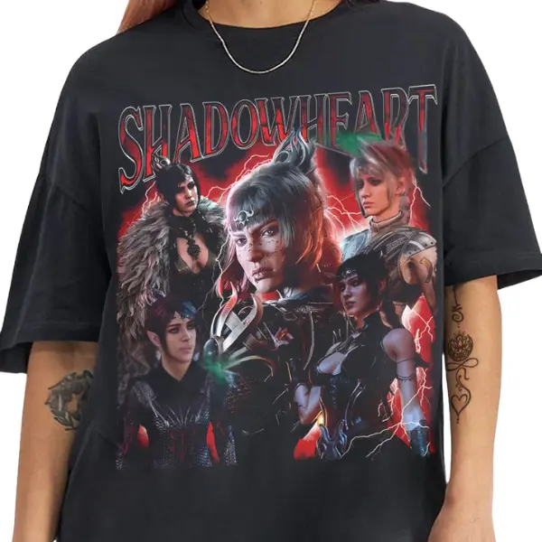 Limited Shadowheart Y2K Gamer T-Shirt, Fantasy RPG Graphic Tee, Vintage Video Game Aesthetic Shirt, Unisex