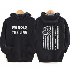 Corrections Officer Hoodie | We Hold The Line | Thin Gray Line | Gift for Corrections Officer