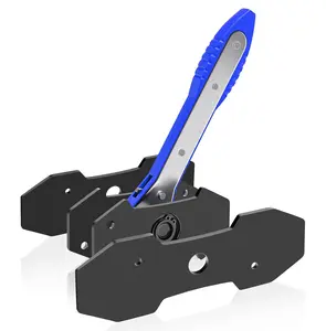 Brake Caliper Compression Tool, Caliper Piston Compressor Tool Universal Adjustable Brake Pad Tool Kit with Steel Plates 360° Rotation for Auto Repair (Blue/Red)
