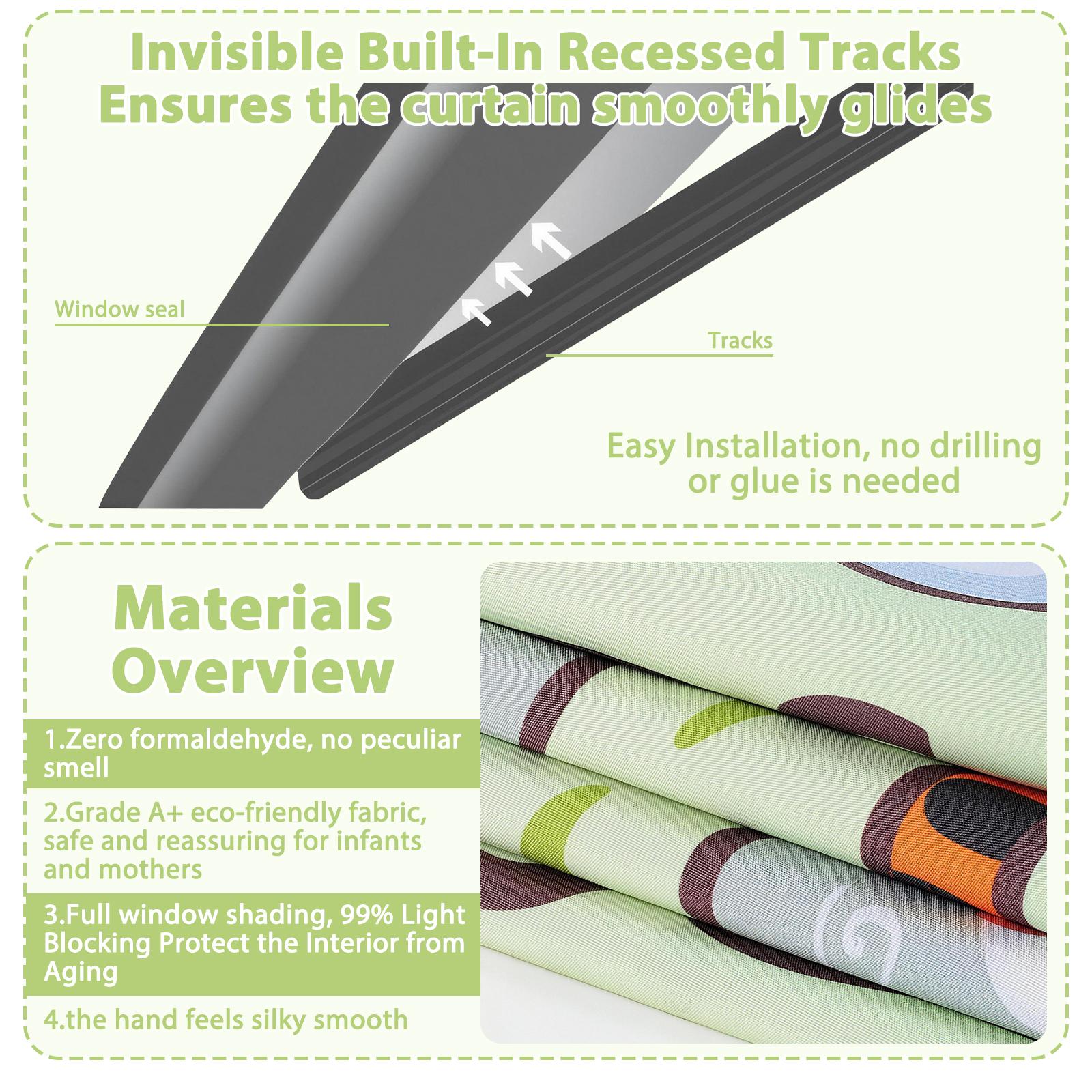 2 Pcs/ 4 Pcs Car Side Window Shades,Car Window Covers,Privacy Curtains,Block Light, Insulate Against Heat, and Shield Against Ultraviolet Rays,Easy Installation for Any Household Vehicle