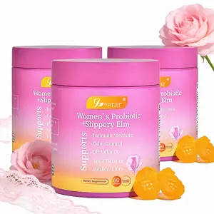 All-in-One Women Probiotic Gummies, Slippery Elm for Comfort, Prebiotics for Digestion, Lactobacillus for pH Balance, Hawaiian Pineapple 60ct